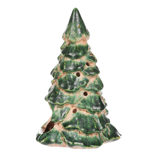 Stromek zelený - svícen na čajovou svíčku, keramika