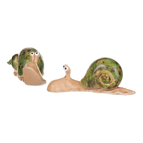 Šnek - keramická figurka, mix 2 druhů, cena za 1 ks