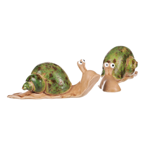 Šnek - keramická figurka, mix 2 druhů, cena za 1 ks