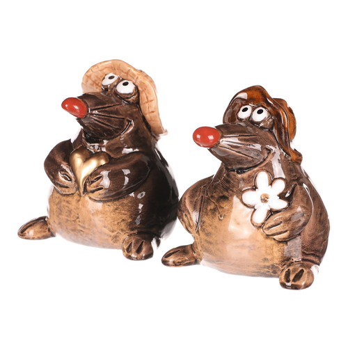 Krtek - keramická figurka, mix 2 druhů, cena za 1 ks
