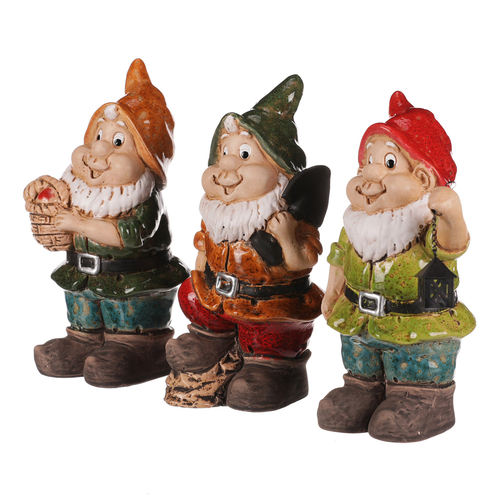 Trpaslík - keramická figurka, vel. S, mix 3 druhů, cena za 1 ks