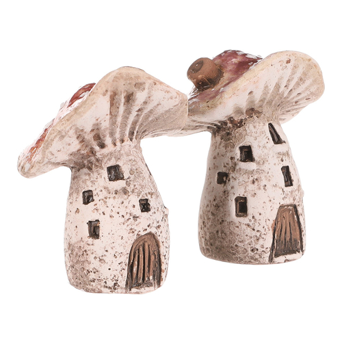 Domeček keramický - houba, mix 2 druhů, cena za 1 ks