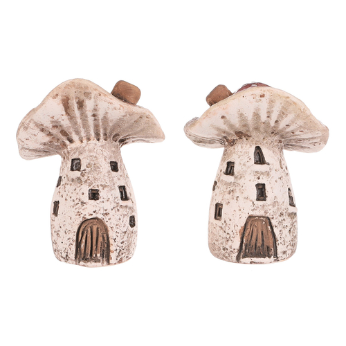 Domeček keramický - houba, mix 2 druhů, cena za 1 ks