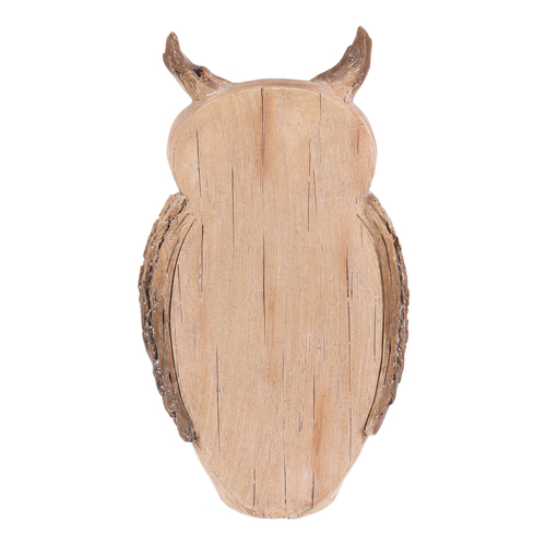 Sova - dekorace s osvětlením, magnesium, imitace dřeva