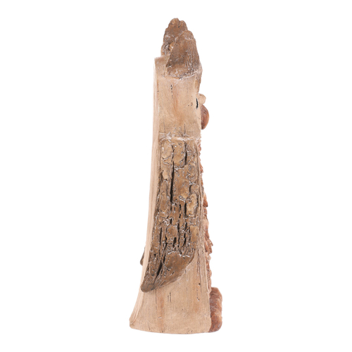 Sova - dekorace s osvětlením, magnesium, imitace dřeva