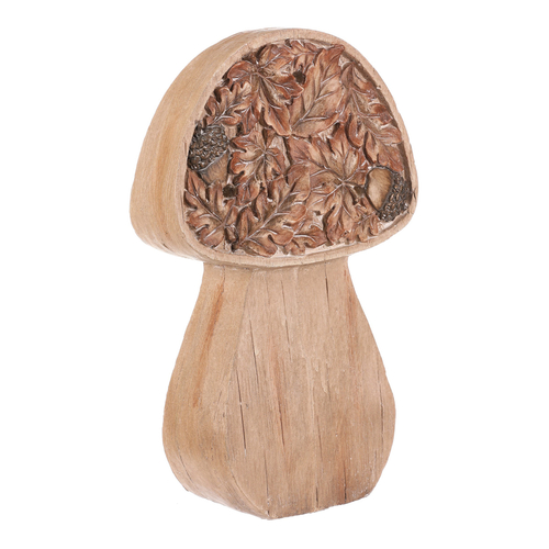 Houba - dekorace s osvětlením, magnesium, imitace dřeva