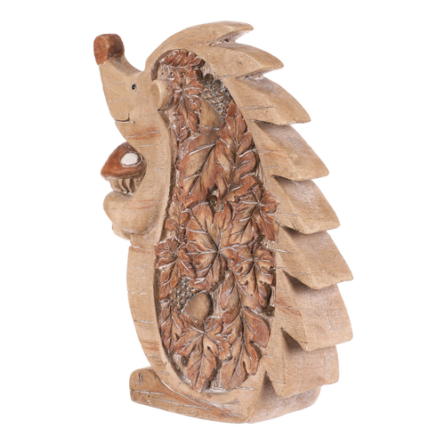 Ježek - dekorace s osvětlením, magnesium, imitace dřeva