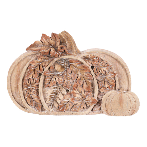 Dýně - dekorace s osvětlením, magnesium, imitace dřeva