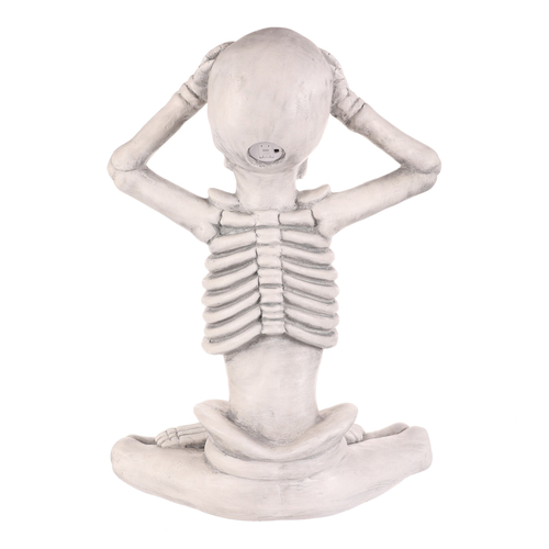 Kostlivec z magnesia - Halloween, LED osvětlení, šedý