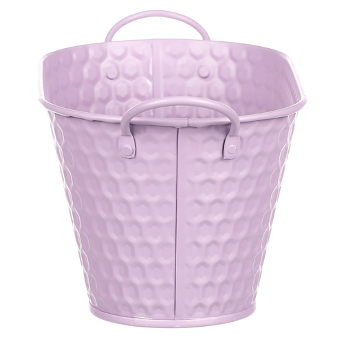 Obal kovový - truhlík, ve světle fialové barvě