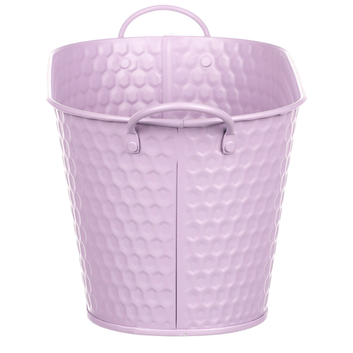 Obal kovový - truhlík, ve světle fialové barvě