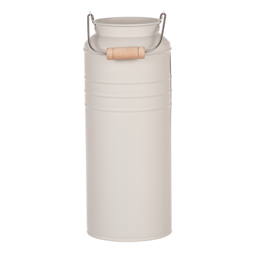 Váza kovová - tvar bandasky, barva šedá