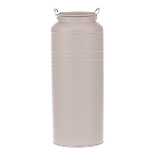 Váza kovová - tvar bandasky, barva šedá