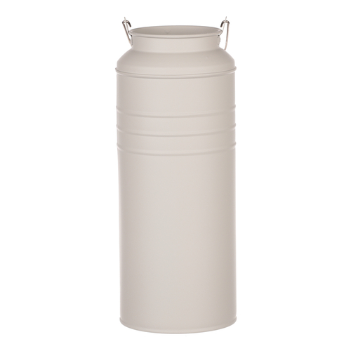 Váza kovová - tvar bandasky, barva šedá