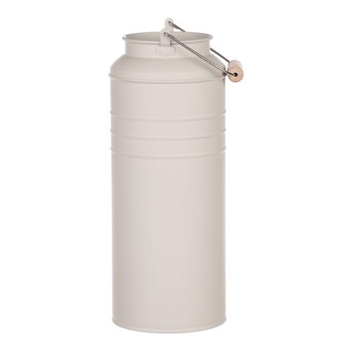 Váza kovová - tvar bandasky, barva šedá