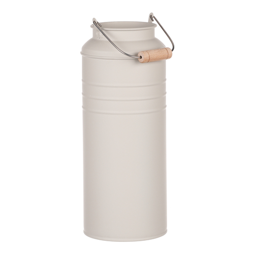 Váza kovová - tvar bandasky, barva šedá