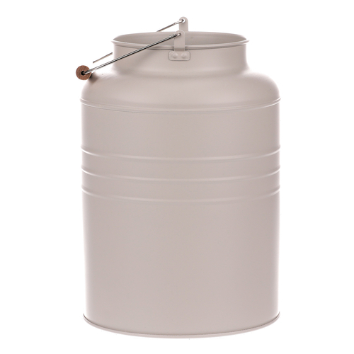 Váza kovová - tvar bandasky, barva šedá