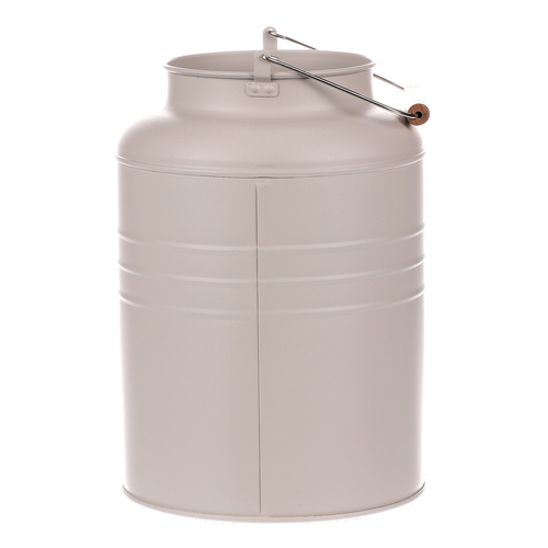 Váza kovová - tvar bandasky, barva šedá