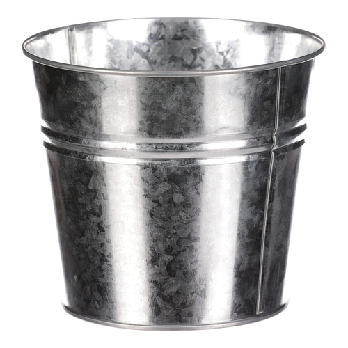 Obal na květiny - kulatý, zinkový, barva stříbrná