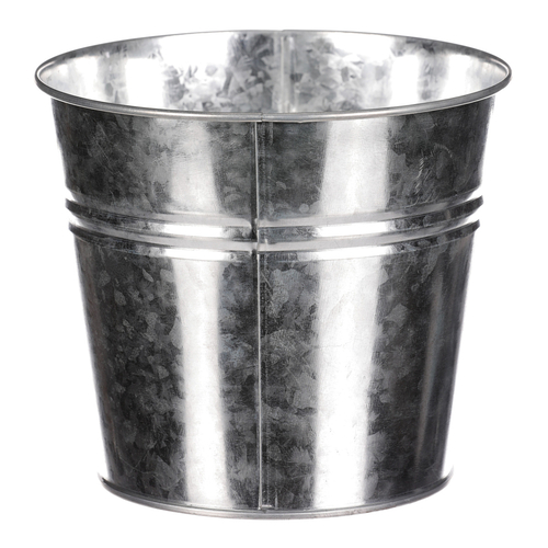 Obal na květiny - kulatý, zinkový, barva stříbrná