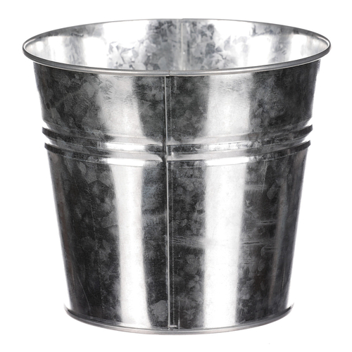 Obal na květiny - kulatý, zinkový, barva stříbrná