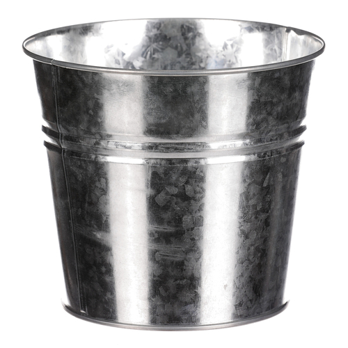 Obal na květiny - kulatý, zinkový, barva stříbrná