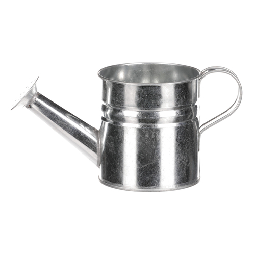 Obal na květiny - konev, zinkový, barva stříbrná