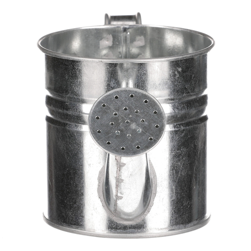 Obal na květiny - konev, zinkový, barva stříbrná