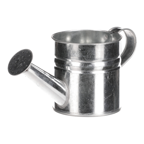 Obal na květiny - konev, zinkový, barva stříbrná