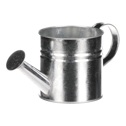 Obal na květiny - konev, zinkový, barva stříbrná