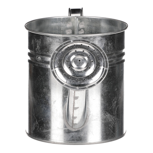 Obal na květiny - konev, zinkový, barva stříbrná