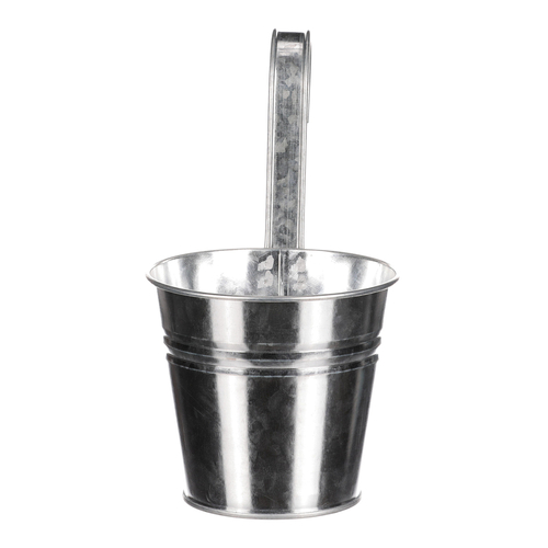 Obal na květiny - na zavěšení, zinkový, barva stříbrná