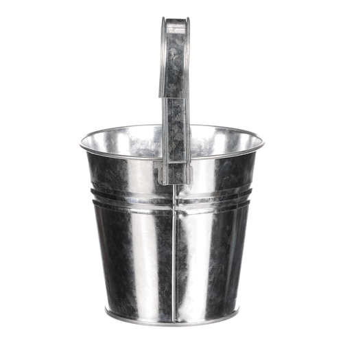 Obal na květiny - na zavěšení, zinkový, barva stříbrná