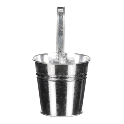 Obal na květiny - na zavěšení, zinkový, barva stříbrná