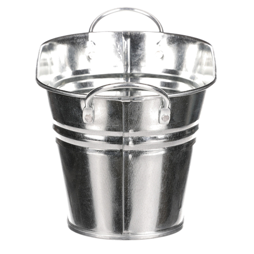 Obal na květiny - truhlík, zinkový, barva stříbrná