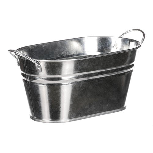 Obal na květiny - truhlík, zinkový, barva stříbrná