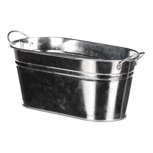 Obal na květiny - truhlík, zinkový, barva stříbrná