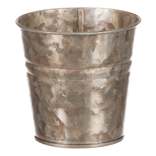 Obal kovový - kulatý, zinkový, barva měděná