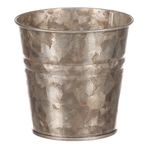 Obal kovový - kulatý, zinkový, barva měděná