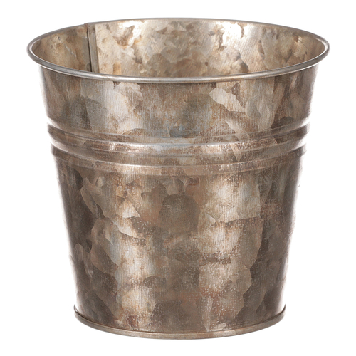 Obal kovový - kulatý, zinkový, barva měděná