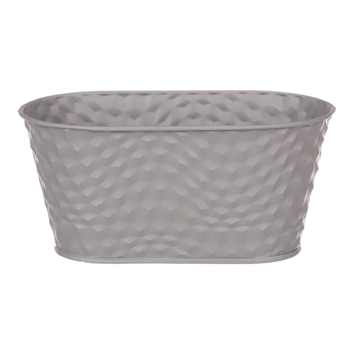 Obal kovový - truhlík, barva šedá