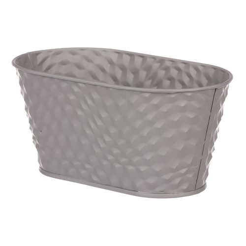 Obal kovový - truhlík, barva šedá