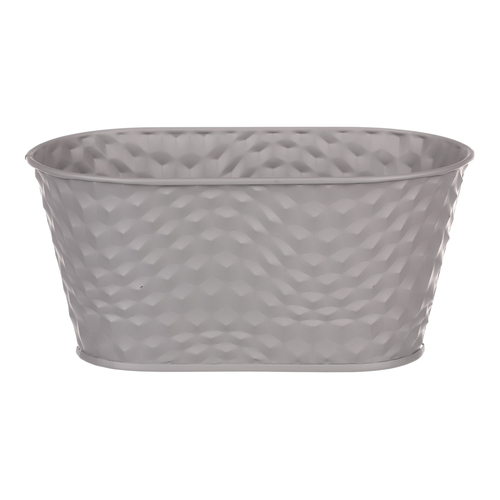 Obal kovový - truhlík, barva šedá