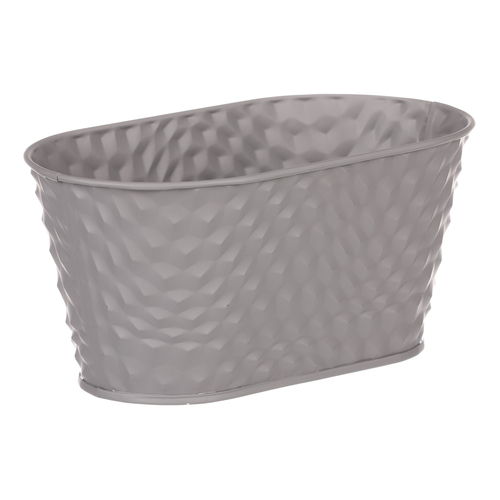 Obal kovový - truhlík, barva šedá