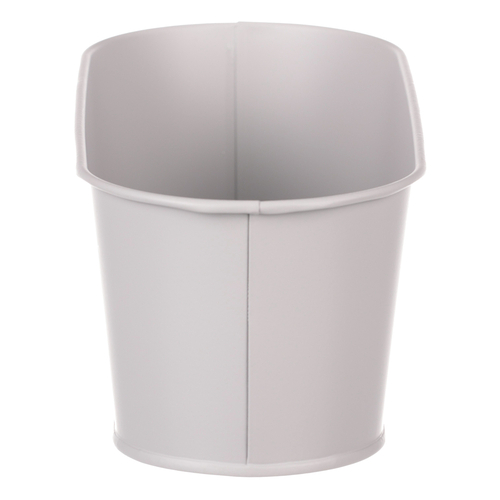 Obal kovový - truhlík s peříčky, barva šedá