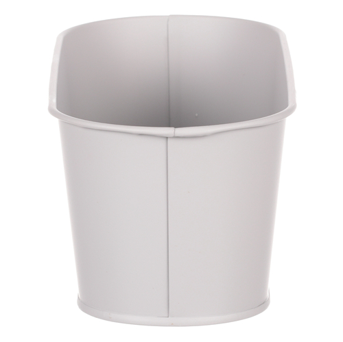 Obal kovový - truhlík s peříčky, barva šedá