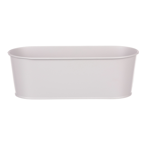 Obal kovový - truhlík s peříčky, barva šedá