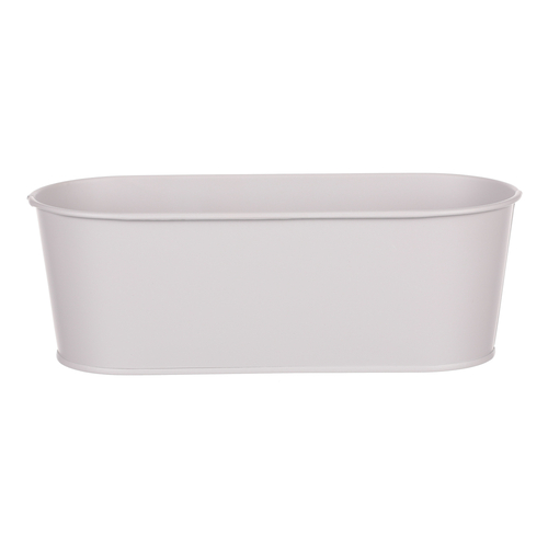 Obal kovový - truhlík s peříčky, barva šedá