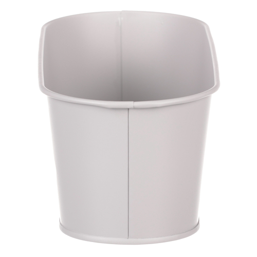 Obal kovový - truhlík s peříčky, barva šedá