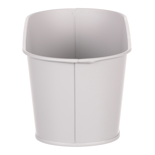 Obal kovový - truhlík s peříčky, barva šedá